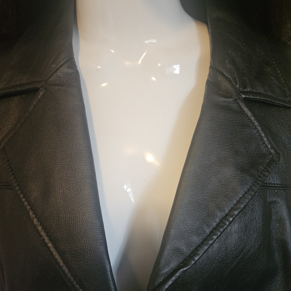 Max & Cleo Classic Black 100% Leather Jacket-Heavy - Picture 2 of 5